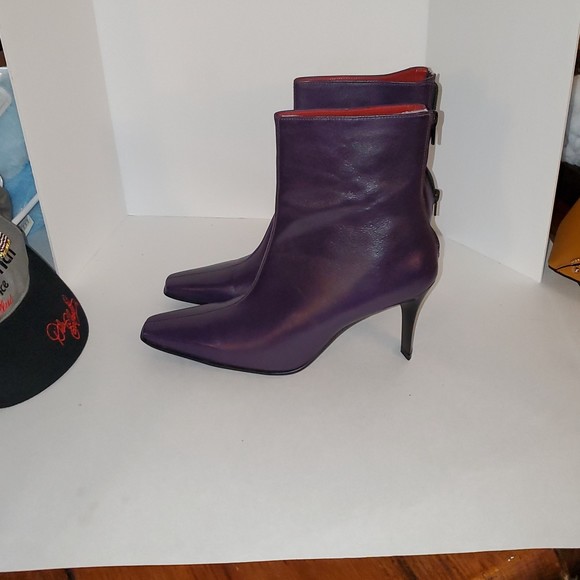 Jonathan Martin Women's Leather Juliet Zip Ankle Booties Size 9.5 - Picture 3 of 11